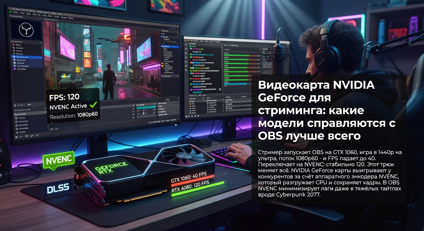 Видеокарта NVIDIA GeForce для стриминга: какие модели справляются с OBS лучше всего