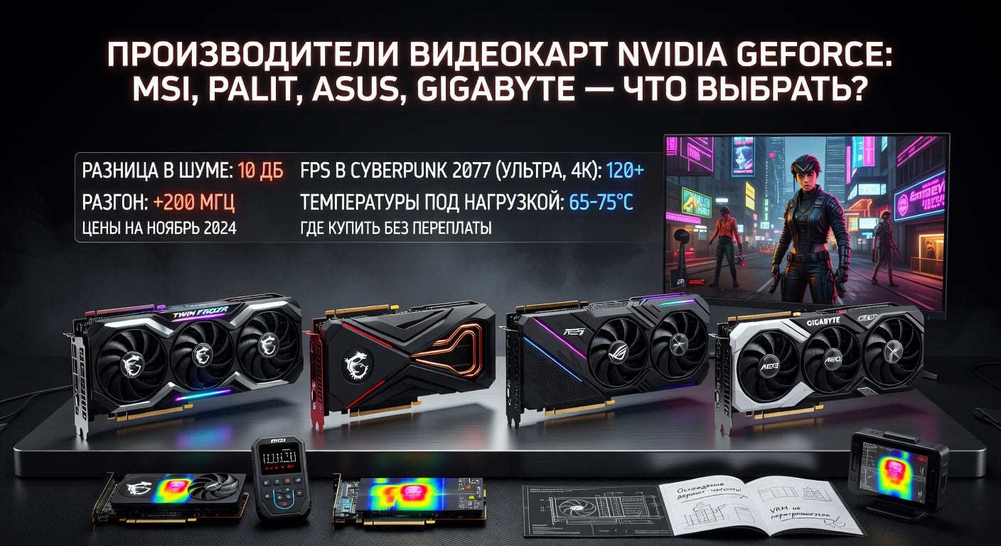 Производители видеокарт NVIDIA GeForce: MSI, Palit, Asus, Gigabyte — что выбрать